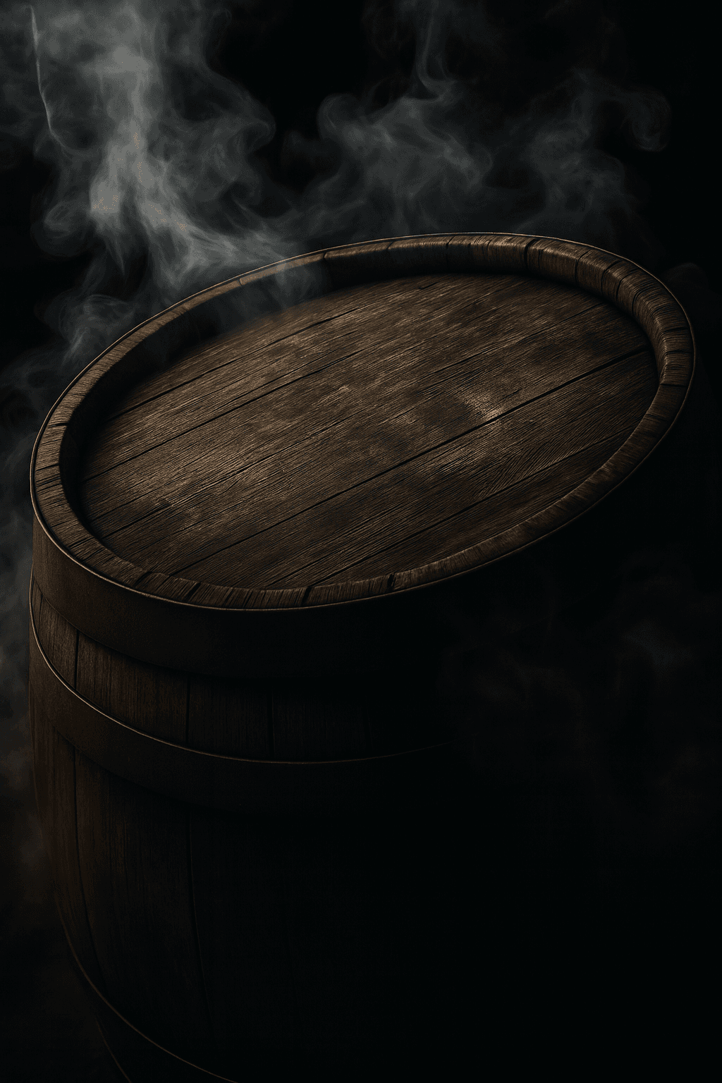 Fassdeckel mit Rauch